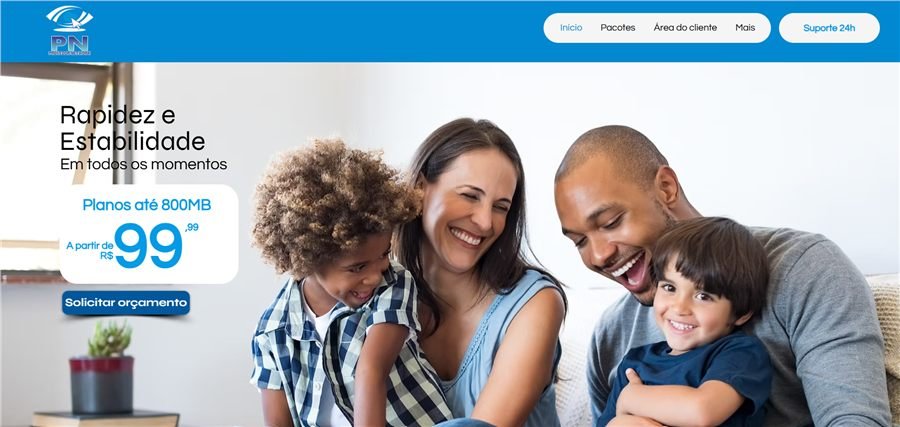 Print do site PN Provedor